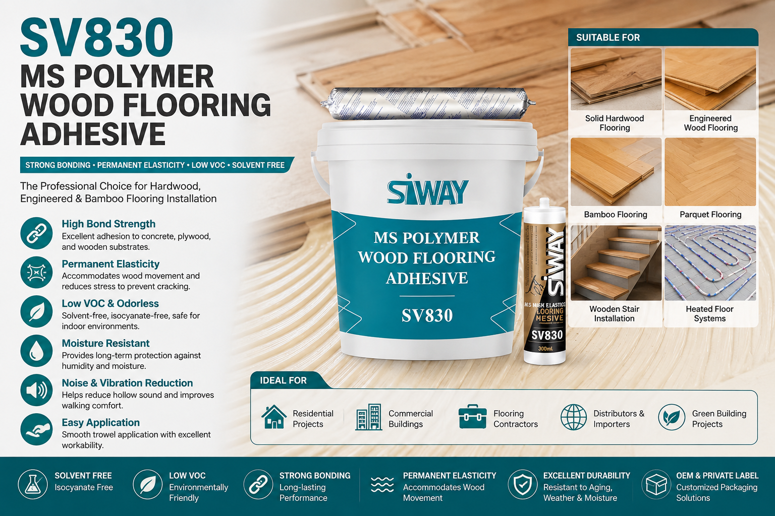 ms wood floor glue adhesive