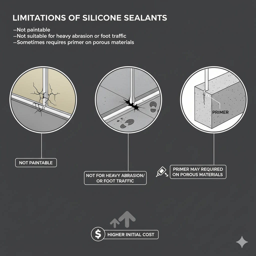 Limitations of Silicone Sealants