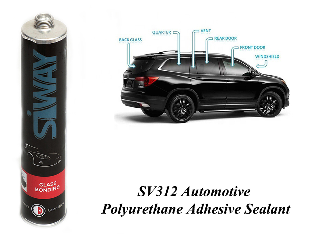 SV312 PU Sealant is one-component polyurethane product formulated by Siway Building Material Co.,LTD. It reacts with moisture in the air to form a kind of elastomer with high strength, aging, vibration, low and corrosive resistance properties. PU Sealant was widely used to join the front, back and side glass of the cars and also can keep a steady balance between the glass and the paint on the bottom. Normally we
need to use a sealant guns to press out when it shaped in a line or in bead.